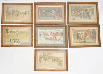 Lot 657 - After Cecil Aldin (1870-1935) - Collection of seven hunting prints