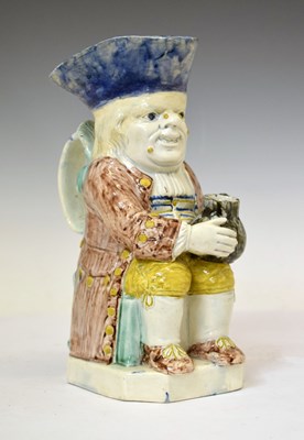 Lot 507 - Late 18th century Pratt ware type Toby jug