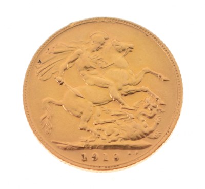 Lot 311 - Edward VII gold sovereign, 1910