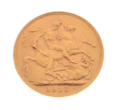 Lot 312 - Edward VII gold sovereign, 1910