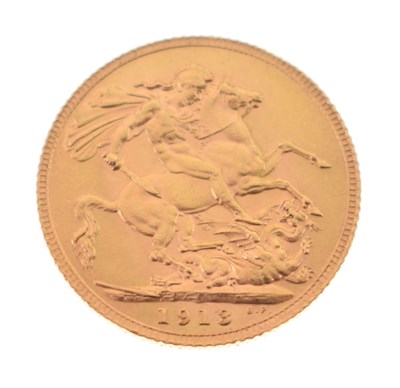 Lot 320 - George V gold sovereign, 1913