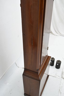 Lot 669 - 19th century mahogany inlaid longcase clock, John Warry, Bristol