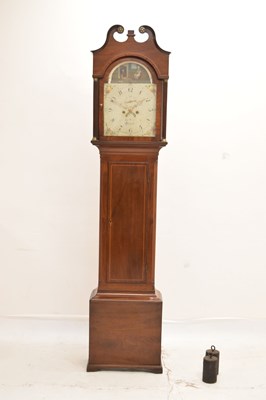 Lot 669 - 19th century mahogany inlaid longcase clock, John Warry, Bristol