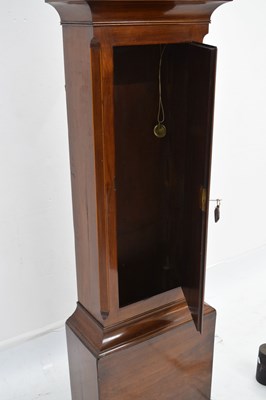 Lot 669 - 19th century mahogany inlaid longcase clock, John Warry, Bristol