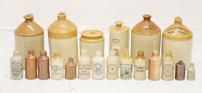 Lot 745 - Collection of stoneware jugs, flagons, bottles, etc.