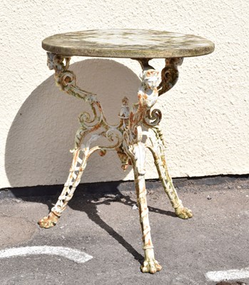 Lot 784 - Victorian white painted cast iron pub table