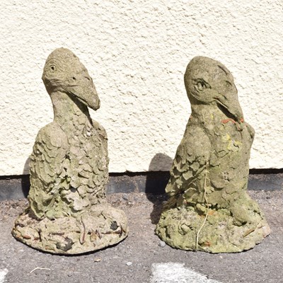 Lot 793 - Pair of composite stone garden ornaments