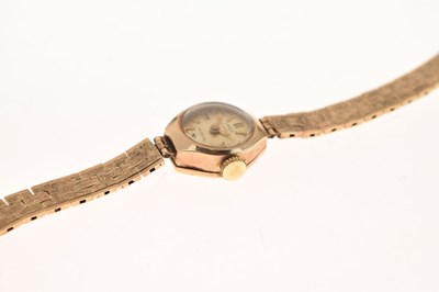 Lot 246 - Lanco - Lady's 9ct gold bracelet watch