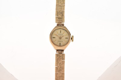 Lot 246 - Lanco - Lady's 9ct gold bracelet watch