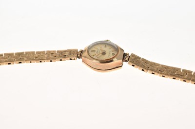 Lot 246 - Lanco - Lady's 9ct gold bracelet watch