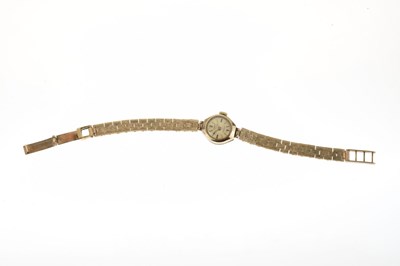 Lot 246 - Lanco - Lady's 9ct gold bracelet watch