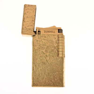 Lot 396 - Dunhill gold plated cigarette lighter with fitted case