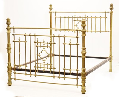 Lot 752 - Late Victorian brass King-size bed