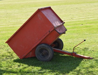 Lot 779 - Garden tractor/ride on mower tipper trailer