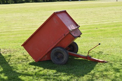 Lot 779 - Garden tractor/ride on mower tipper trailer