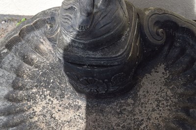 Lot 763 - Henri Studio composition stone shell water feature surmounted with a figure