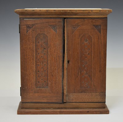 Lot 750 - 19th century Anglo-Indian miniature two-door cabinet