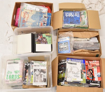 Lot 383 - Large quantity of Fulham related football programmes and books