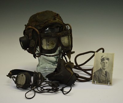 Lot 217 - RAF Interest - Second World War Royal Air Force pilot headgear