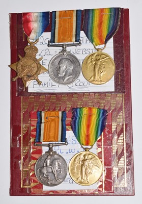 Lot 499 - British First World War family medal group