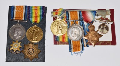 Lot 501 - British First World War medal trio and medal pair