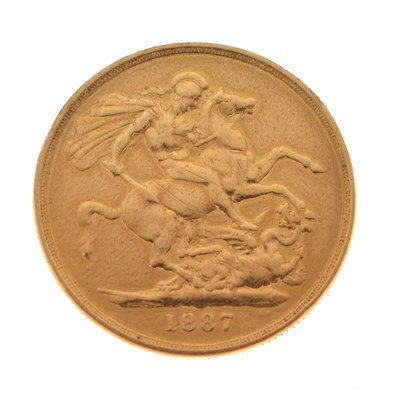 Lot 133 - Queen Victoria gold double sovereign, 1887