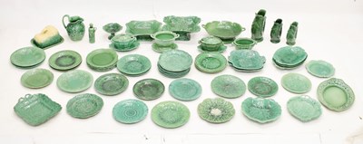 Lot 505 - Large quantity of 19th century Majolica 'Cabbage Ware', etc