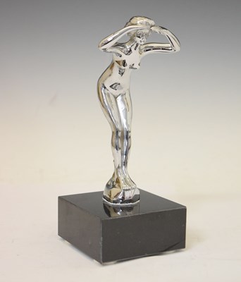 Lot 356 - Automobilia - Chrome plated 'Speed Nymph' car mascot by A E Lejeune