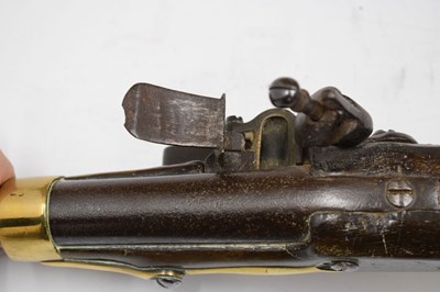 Lot 264 - French .700 calibre flintlock military pistol, circa 1800