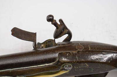 Lot 264 - French .700 calibre flintlock military pistol, circa 1800