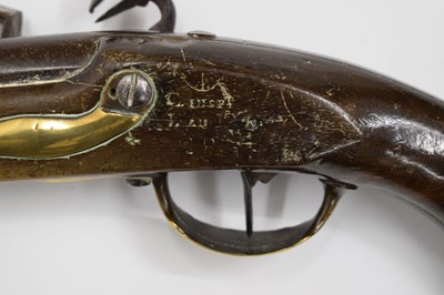 Lot 264 - French .700 calibre flintlock military pistol, circa 1800