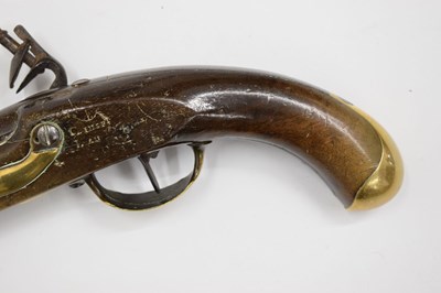 Lot 264 - French .700 calibre flintlock military pistol, circa 1800