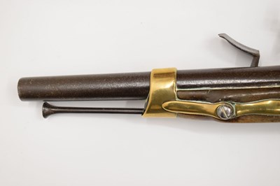 Lot 264 - French .700 calibre flintlock military pistol, circa 1800