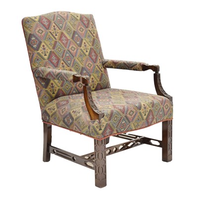 Lot 727 - Reproduction Georgian-style open armchair