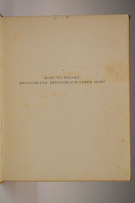 Lot 283 - Tucholsky, Kurt - 'Deutschland, Deutschland Ueber Alles' - First edition, 1929