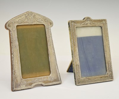 Lot 294 - Two George V silver mounted easel photo frames