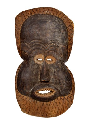 Lot 186 - Ethnographica - West African carved hardwood mask, Cameroon