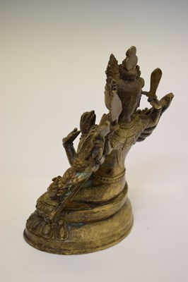 Lot 596 - Sino-Tibetan gilt copper alloy figure of Cundi Avalokiteshvara (Zhunti Guanyin)