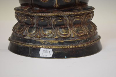 Lot 355 - Large Sino-Tibetan patinated bronze figure of Avalokiteshvara