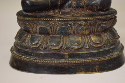 Lot 355 - Large Sino-Tibetan patinated bronze figure of Avalokiteshvara