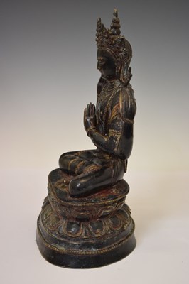Lot 355 - Large Sino-Tibetan patinated bronze figure of Avalokiteshvara