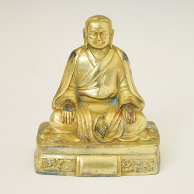 Lot 590 - Bronze Tibetan figure of Buddha