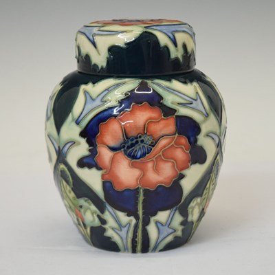 Lot 539 - Moorcroft Pottery - 'Poppy pattern' ginger jar with cover