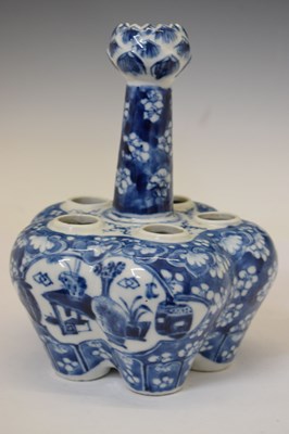 Lot 327 - Chinese Qing Dynasty blue and white porcelain tulip vase