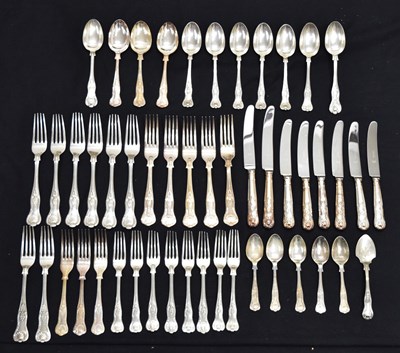 Lot 744 - Quantity of silver-plated Kings pattern cutlery