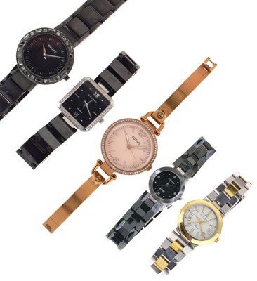 Lot 257 - Small group of five lady's fashion watches