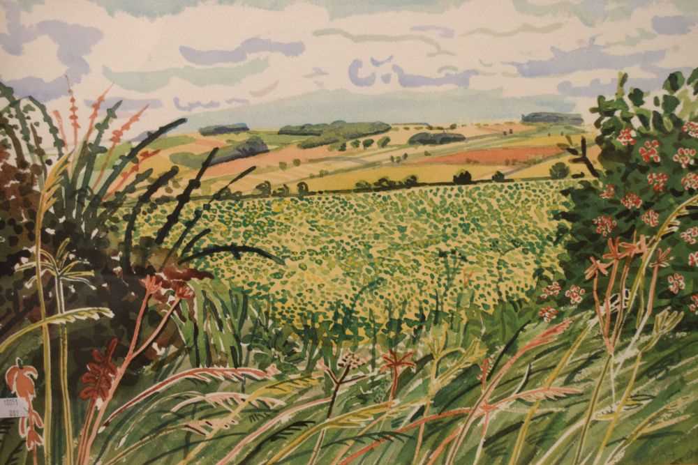 Lot 729 - Hockney print 'A Gap in the Hedgerow'