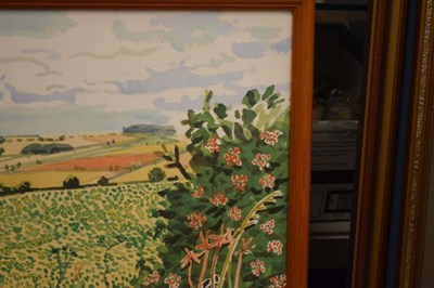 Lot 729 - Hockney print 'A Gap in the Hedgerow'