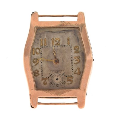 Lot 231 - Gentleman's vintage mid-20th century rose gold watch head