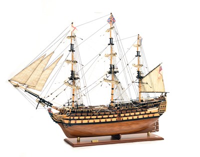 Lot 172 - Modern Spanish made scratch built wooden model of HMS Victory